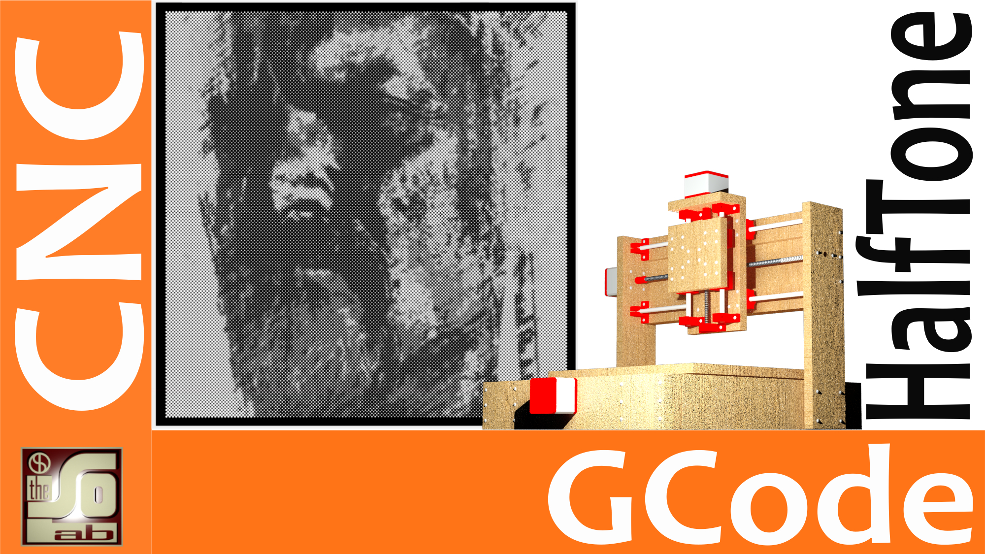 CNC Tutorial - Creazione del Gcode per stampa di foto da cnc con Halftoner