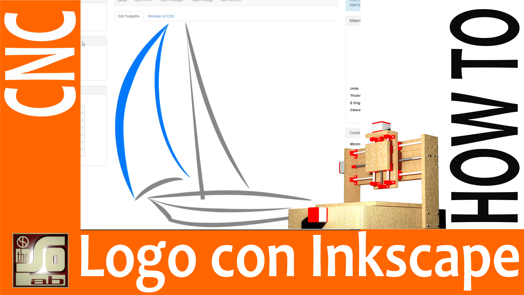 CNC tutorial - Come creare il gcode di un logo grafico con inkscape e jscut