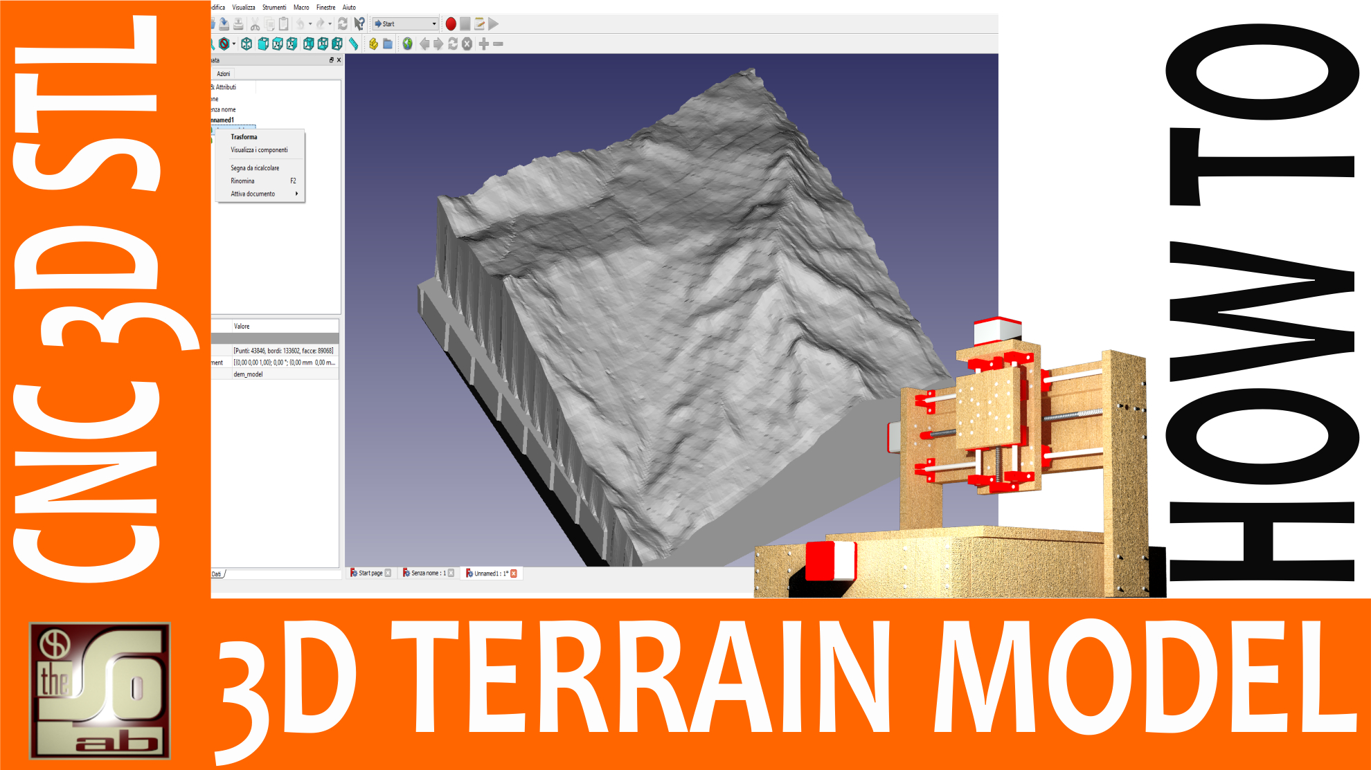 Creazione modello digitale terreno 3d per cnc