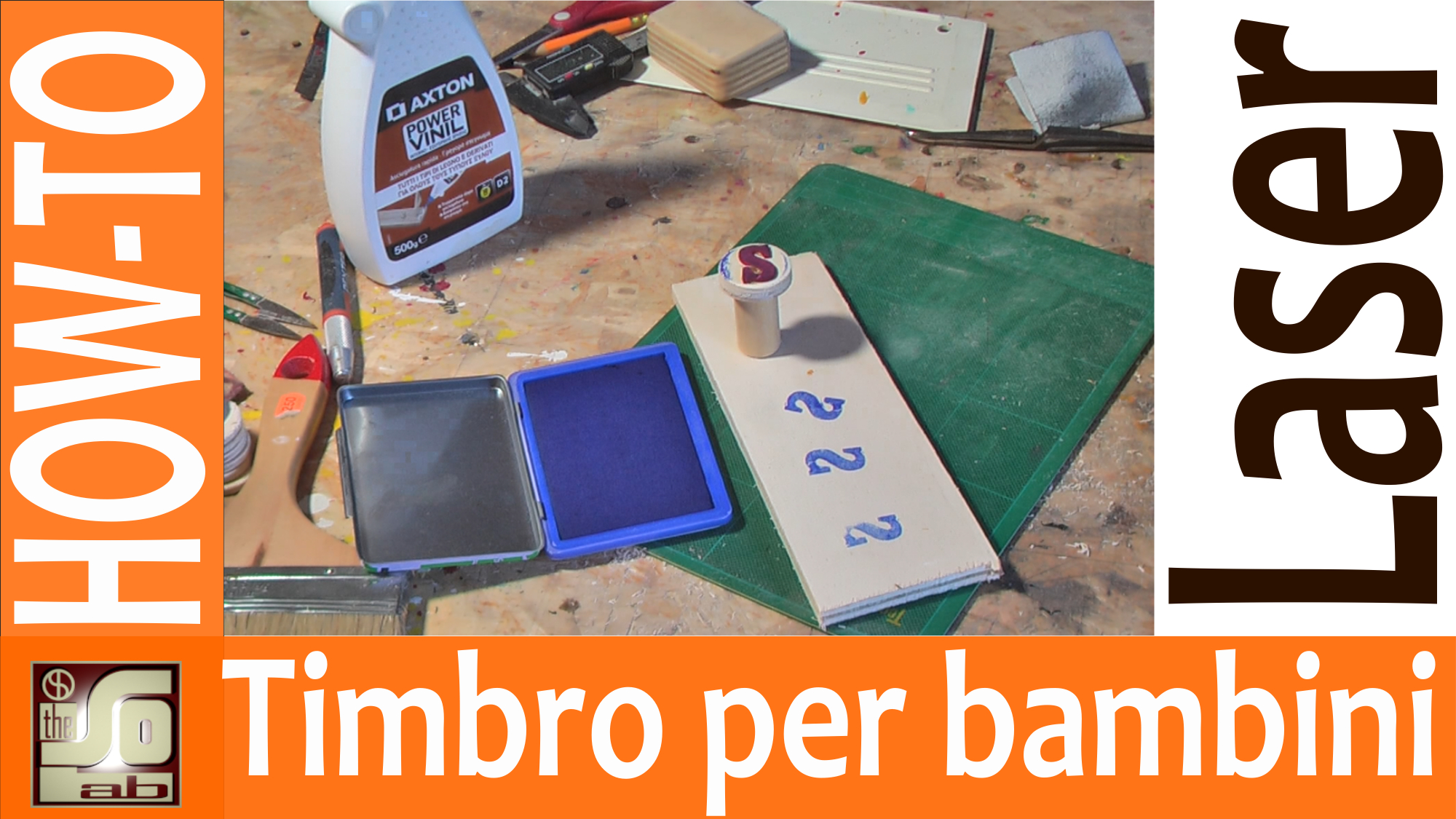 timbro per bambini con la stampante laser