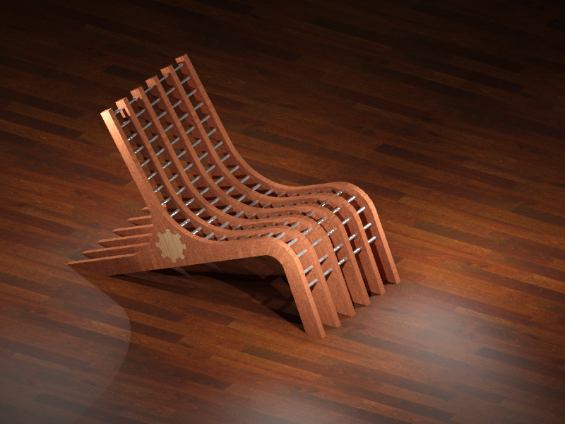 SEDIA DA GIARDINO RENDER