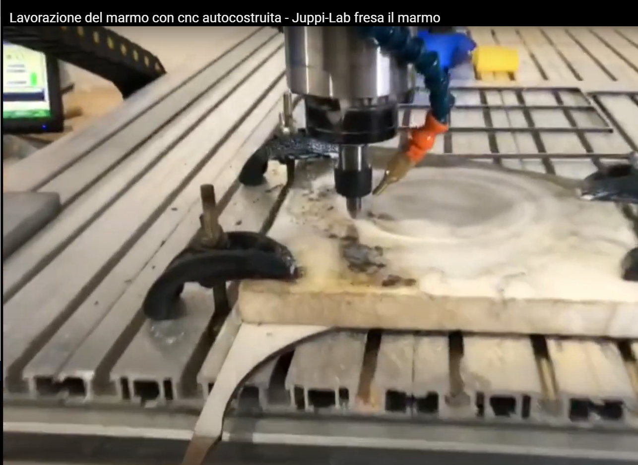 cnc alluminio auto costruita Test Marmo