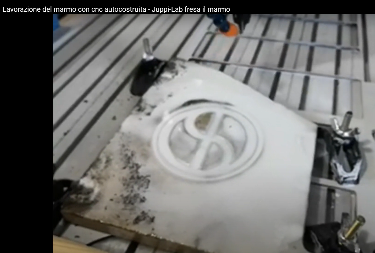 cnc alluminio auto costruita Test Marmo