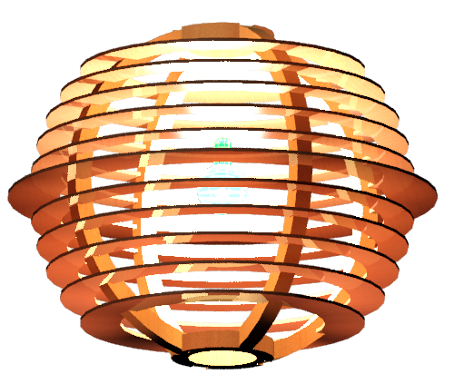 Progetto di lampada per cnc "Planet"