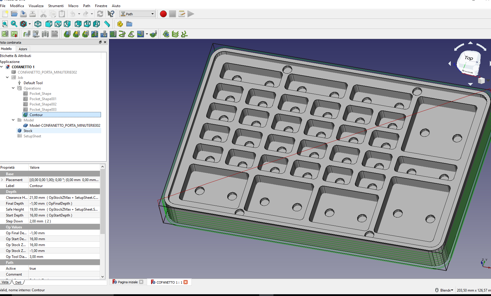 FreeCAD - Profilatura per ritaglio pezzo