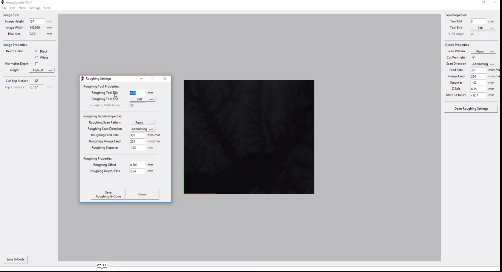 DMAP2GCODE creazione gcode 3d terreno