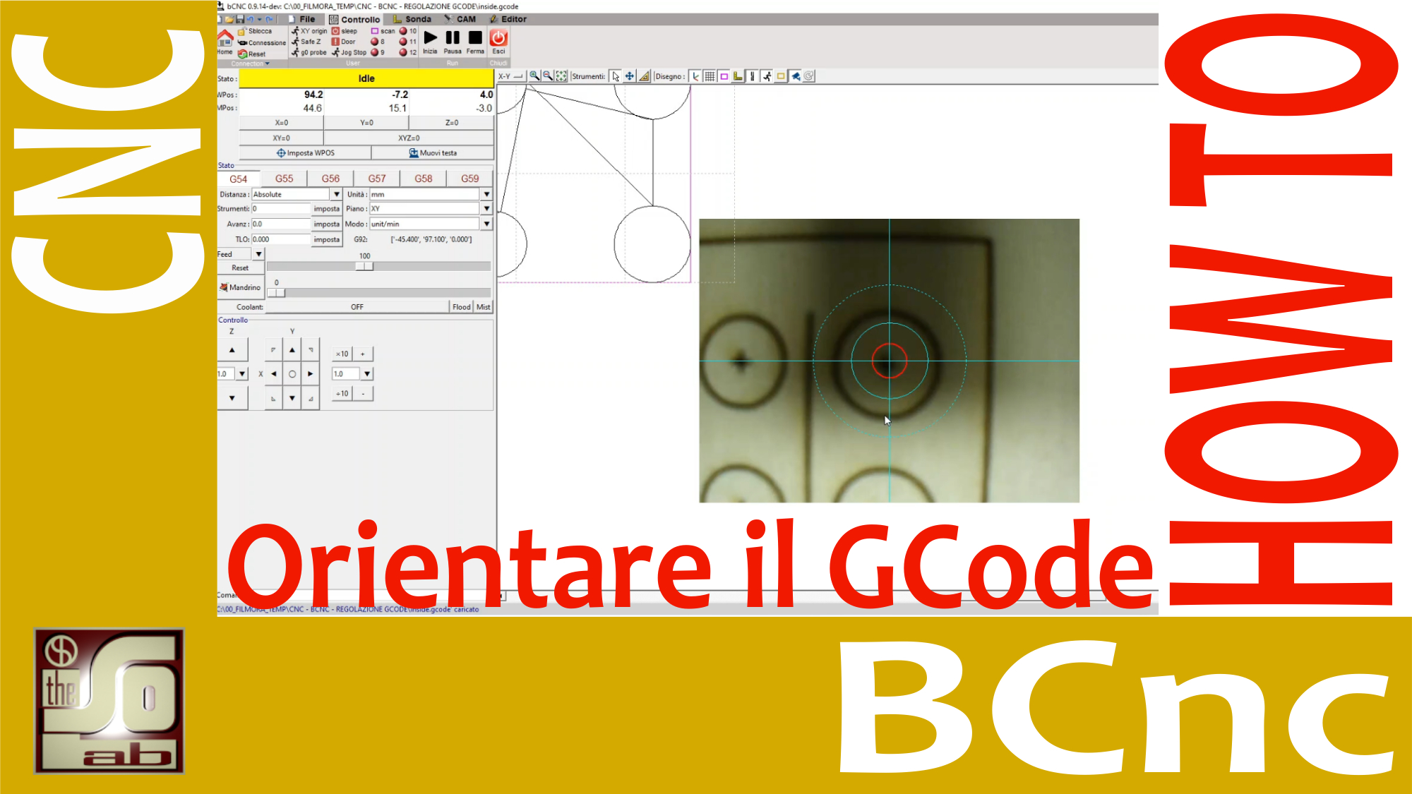 CNC - Come orientare il GCode con la Camera con BCnc