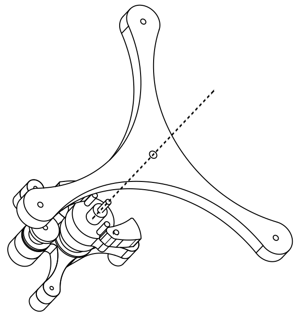Scultura cinetica in legno - Il corpo rotante principae