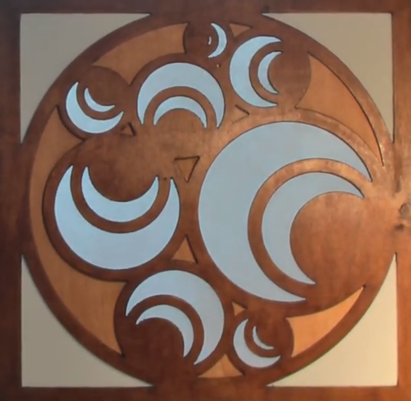 gcode per la creazione di una lampada con inkscape MoonLight il pannello illuminato