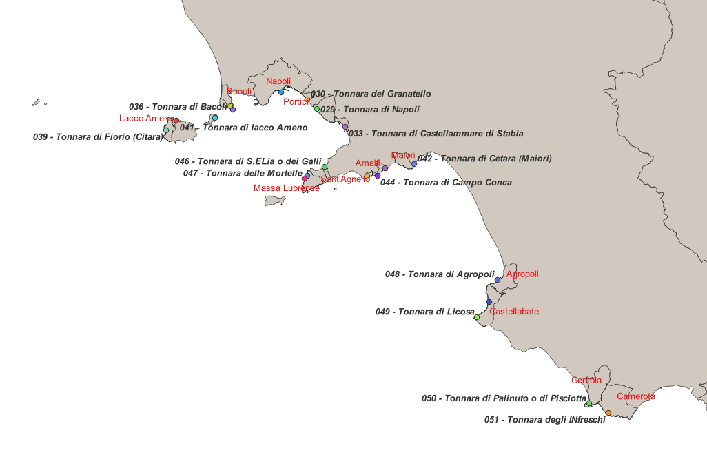 LE ROTTE DEL TONNO ROSSO - TONNARE DELLA CAMPANIA