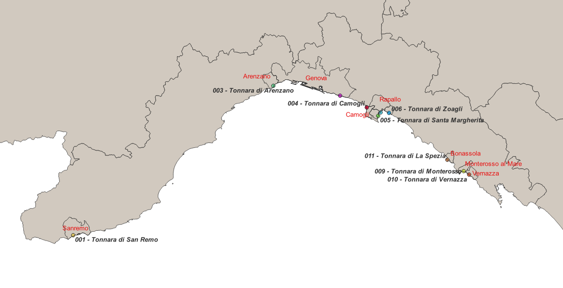 LE ROTTE DEL TONNO ROSSO - TONNARE DELLA LIGURIA