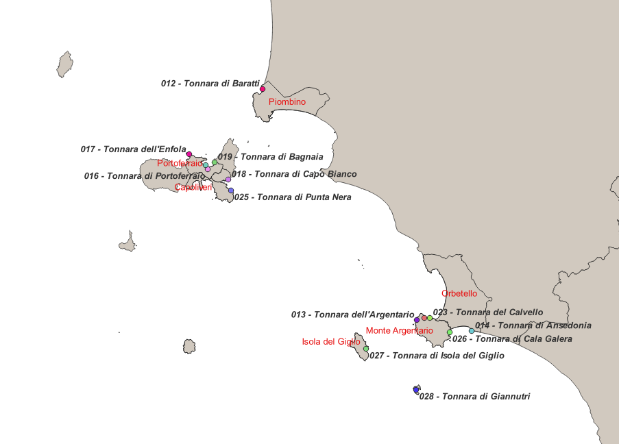 LE ROTTE DEL TONNO ROSSO - TONNARE DELLA TOSCANA