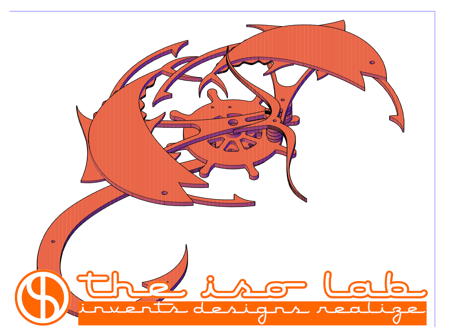 progetto di scultura cinetica the sea