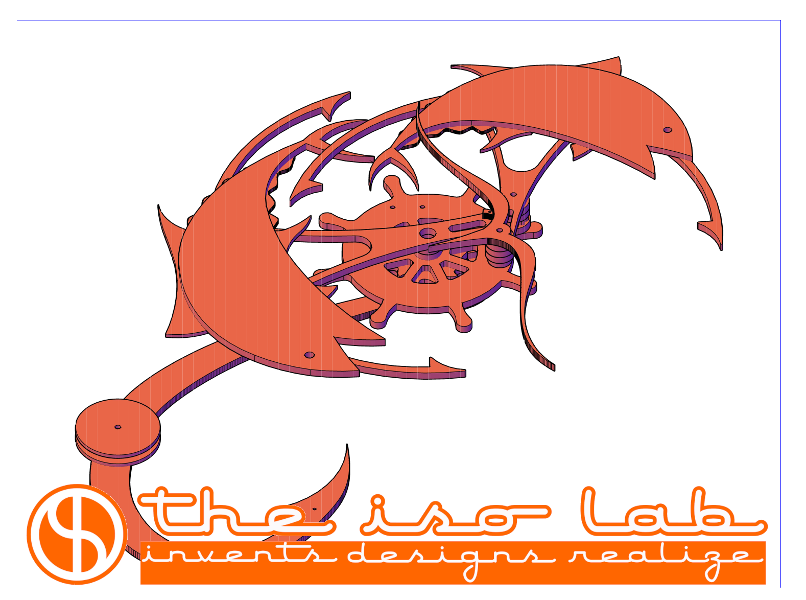 progetto di scultura cinetica the sea