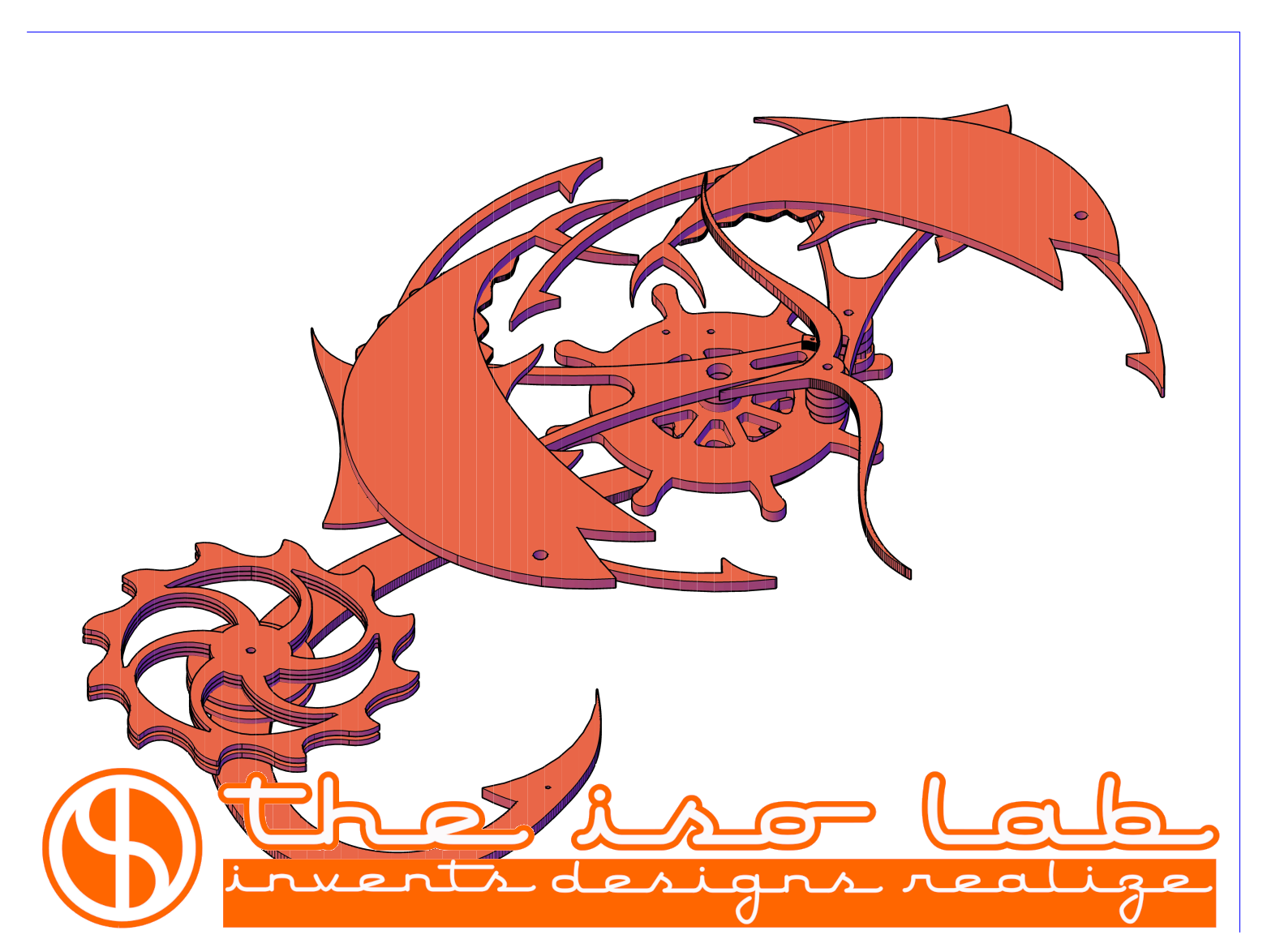 progetto di scultura cinetica the sea