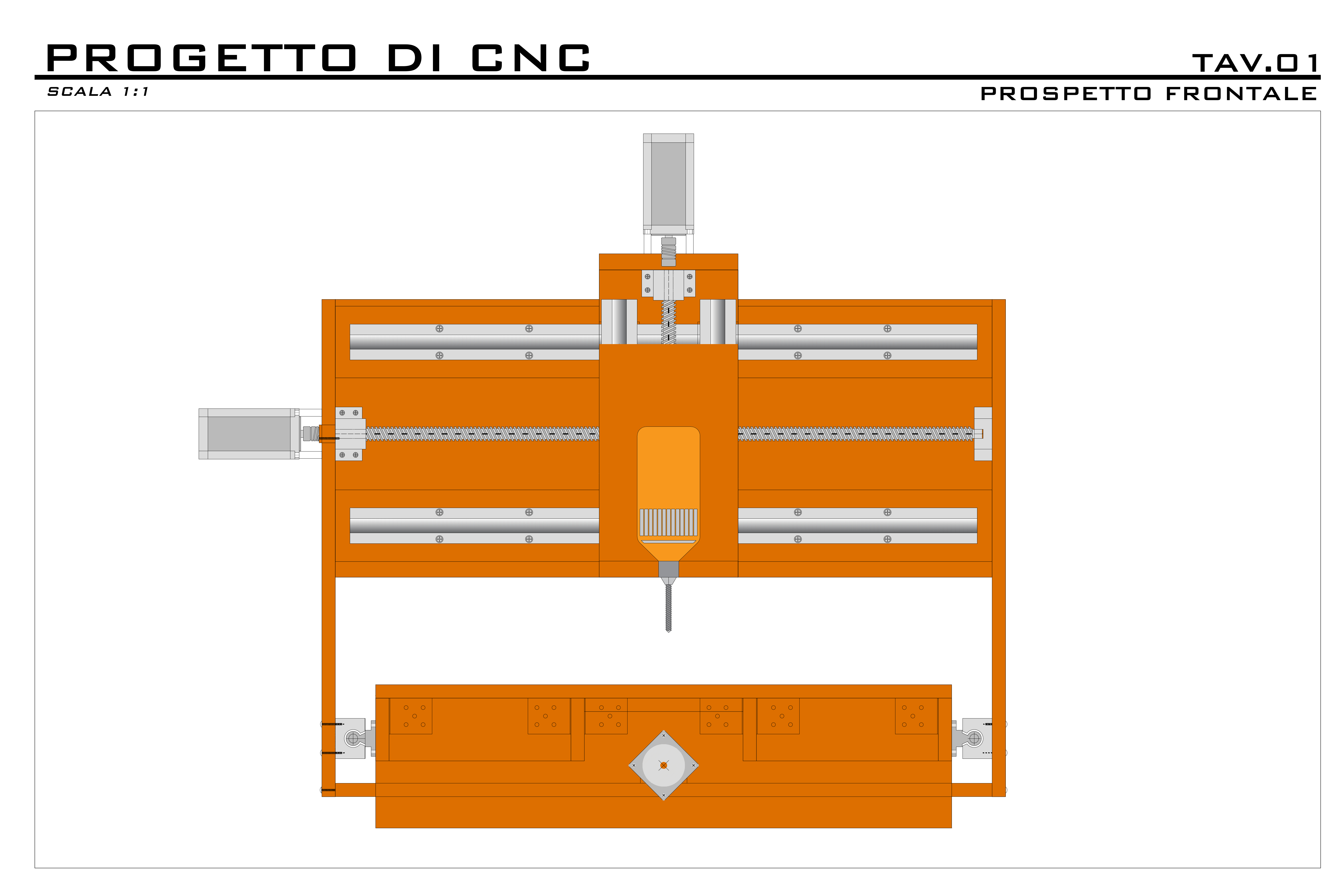 Progetto di CNC - Prospetto frontale