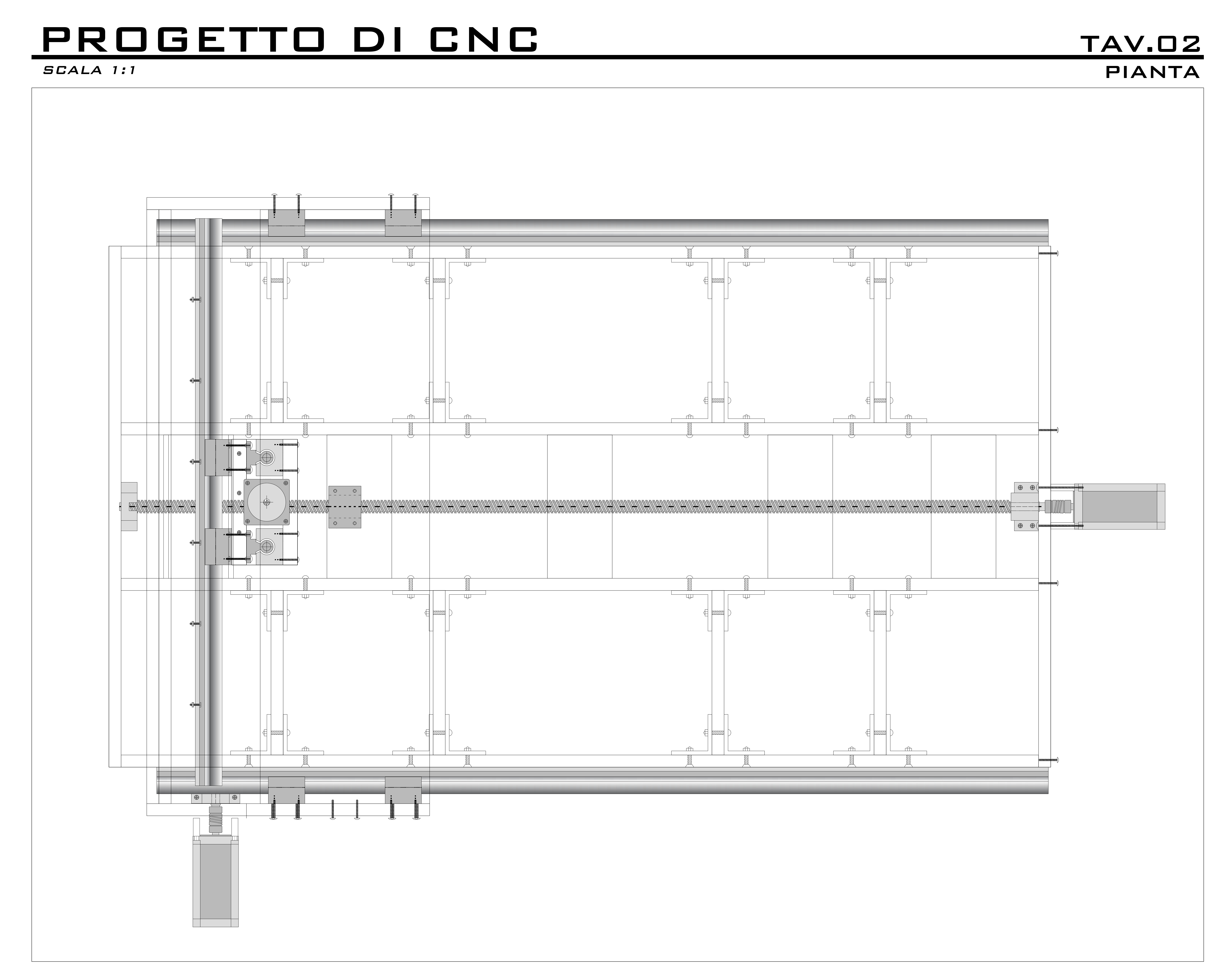 Progetto di CNC - Vista dall'alto