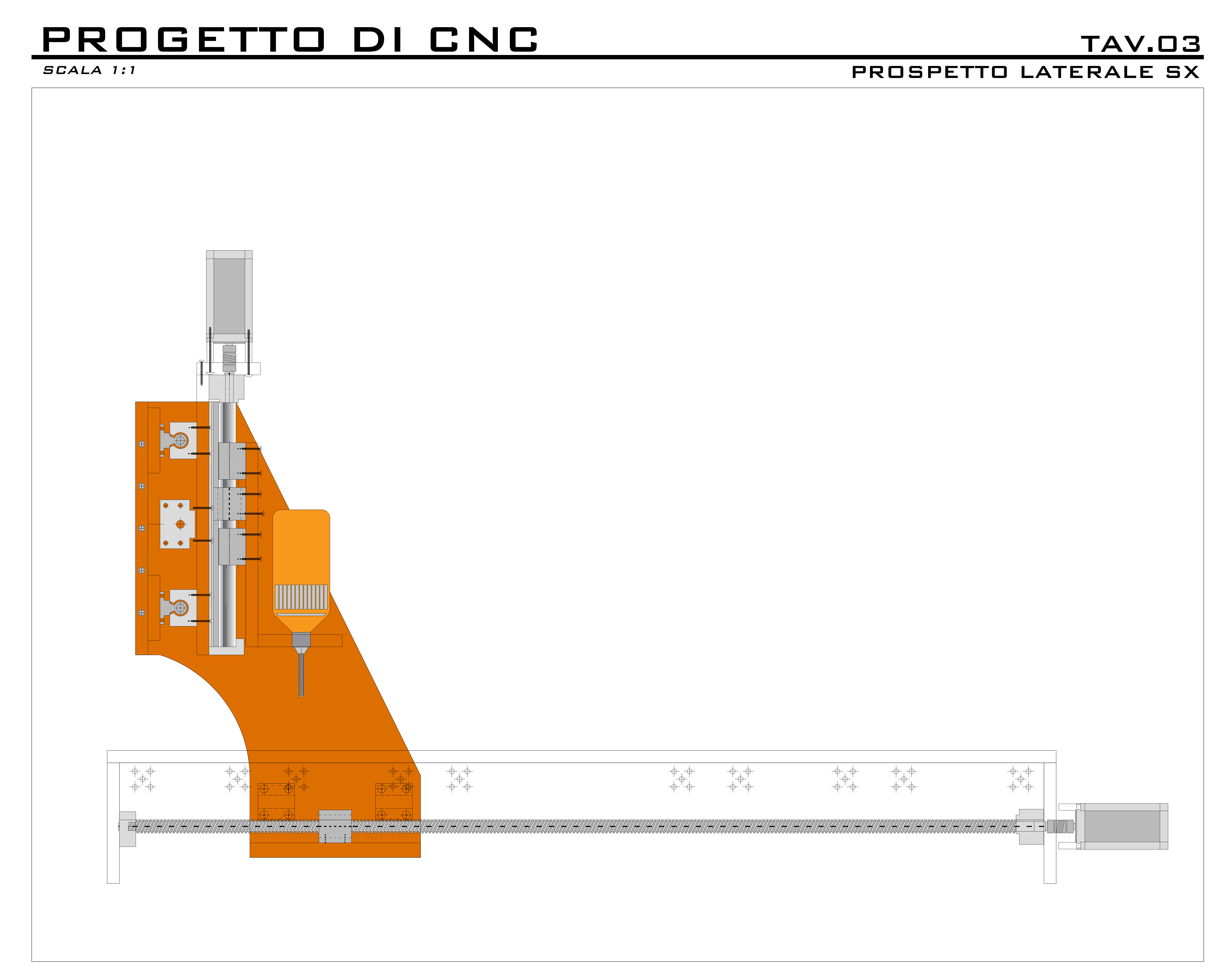 Progetto di CNC - Prospetto laterale