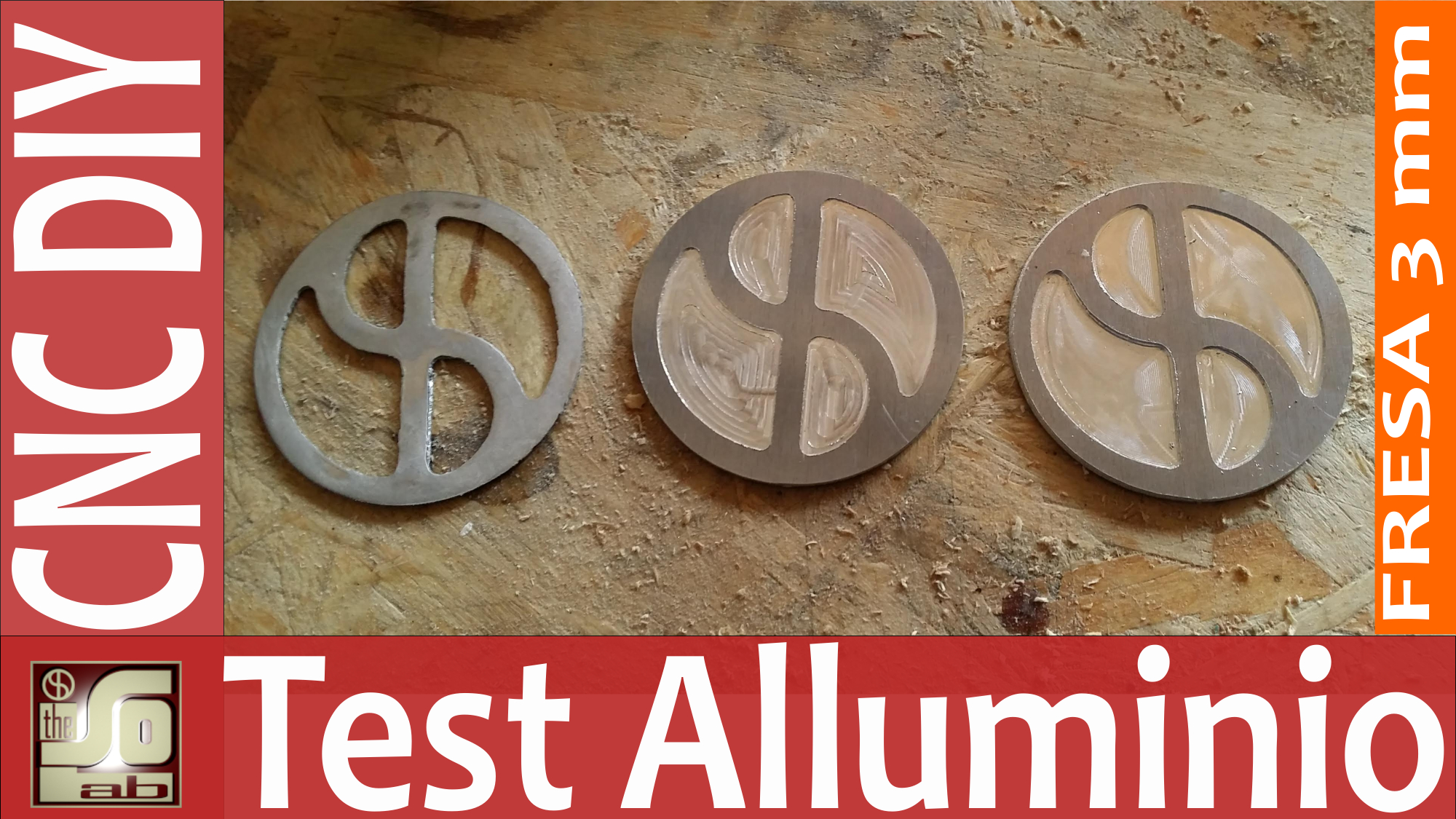 Test della cnc autocostruita 110*70 su legno e alluminio