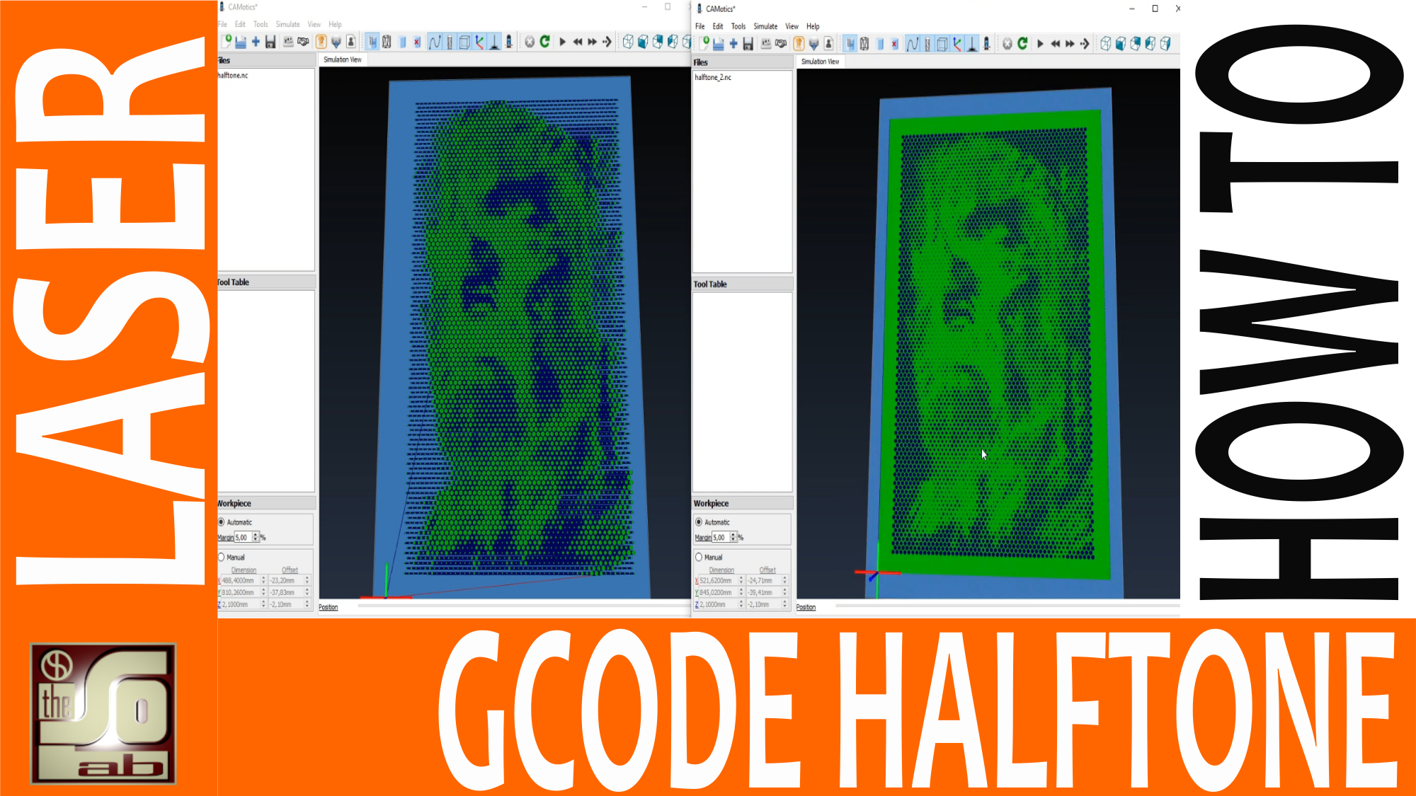 Gcode halftone selfportrait with halftoner and t2laser