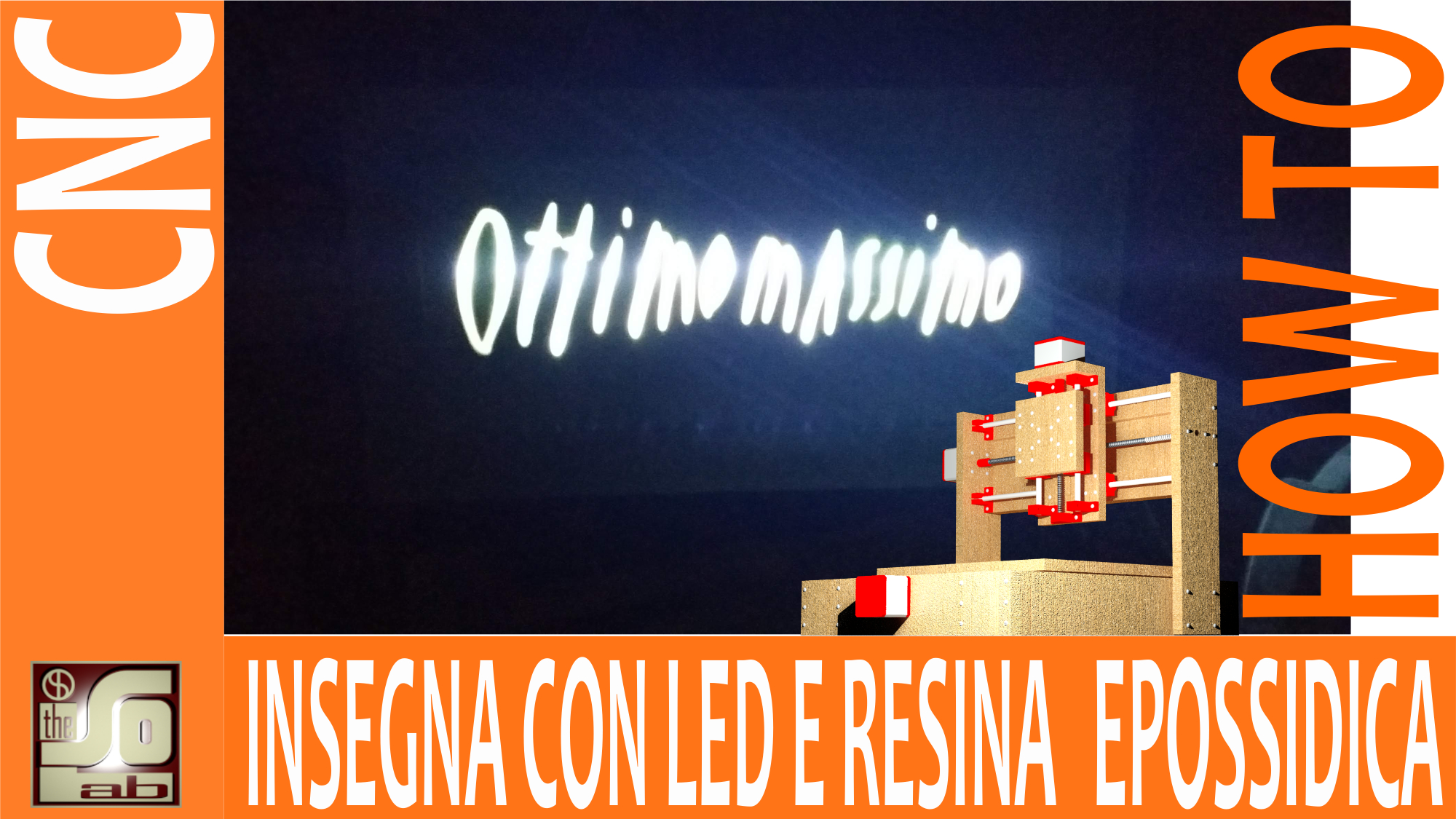 Insegna in resina epossidica illuminata