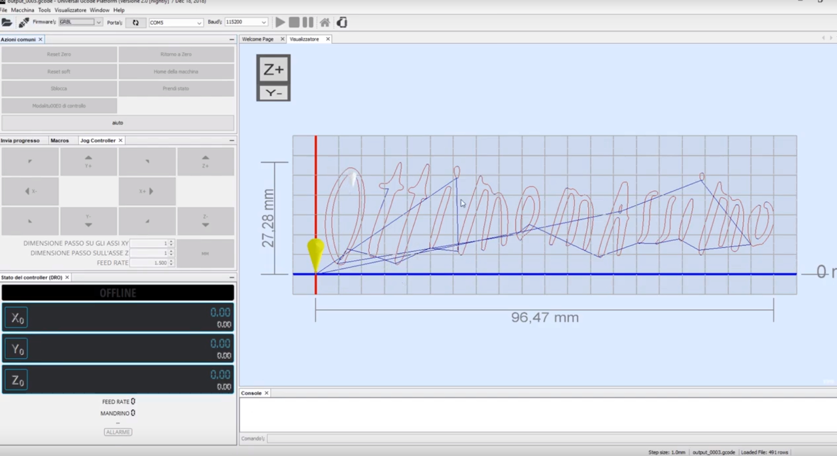 inkscape gcode baud rate