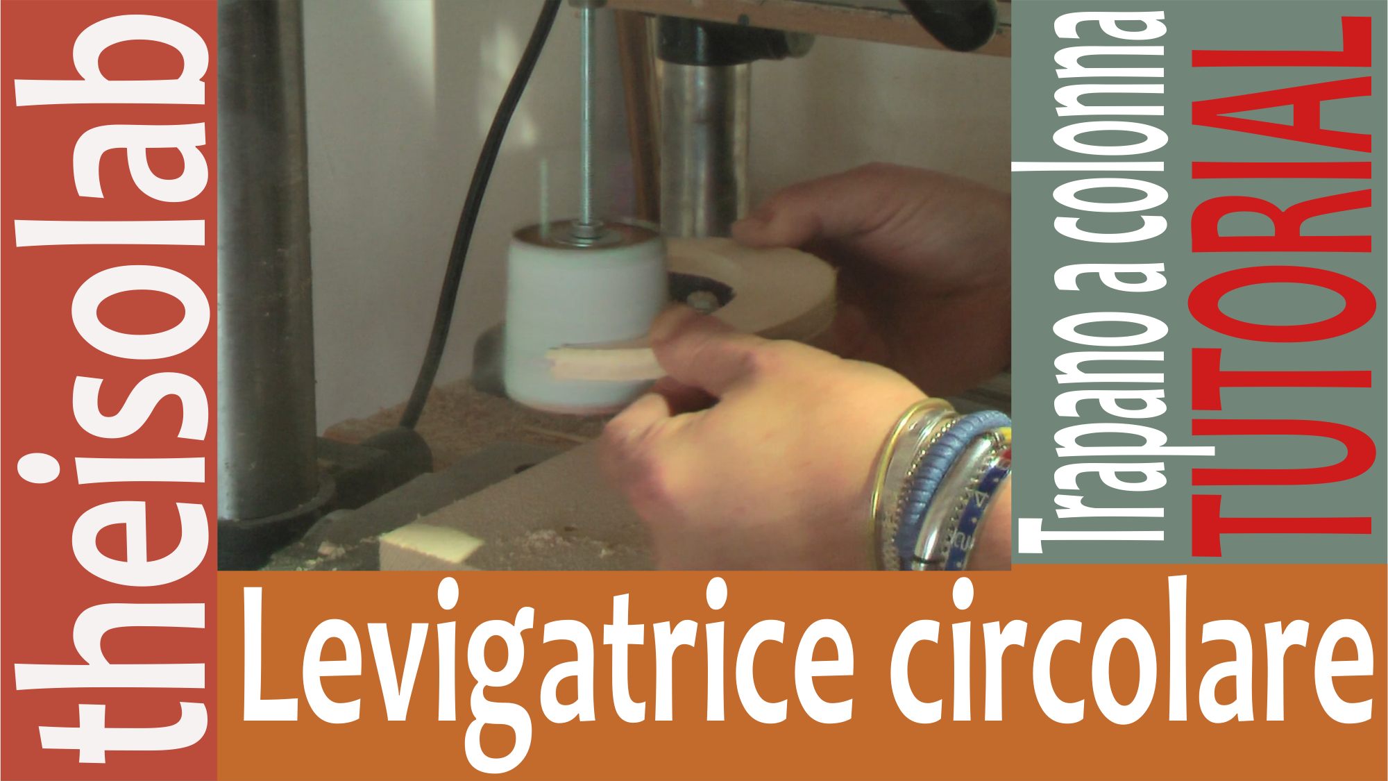 Levigatrice circolare su trapano a colonna