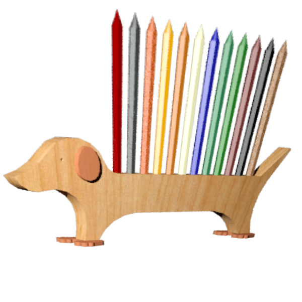 Bassotto porta colori per bambini