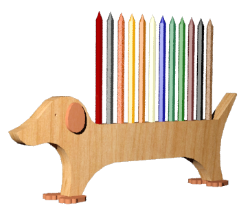 Bassotto porta colori per bambini