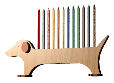 Bassotto porta colori per bambini