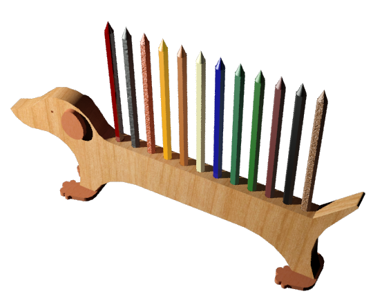 Bassotto porta colori per bambini