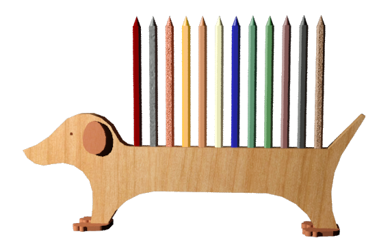 Bassotto porta colori per bambini