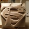 Superman - Scultura su legno di cirmolo